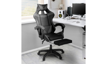 Fauteuil de bureau spécial gaming noir et gris