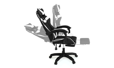 Fauteuil de bureau spécial gaming noir et blanc