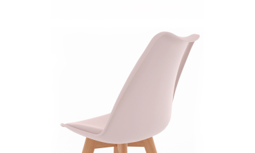Chaises Nordia mix couleurs (blanc, gris, bleu et rose) - lot de 4
