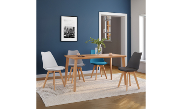 Chaises Nordia mix couleurs (blanc
