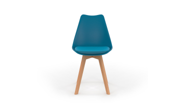 Chaises Nordia mix couleurs (blanc, gris et bleu canard) - lot de 4