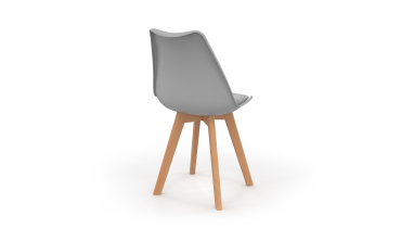 Chaises Nordia mix couleurs (blanc, gris et bleu canard) - lot de 4