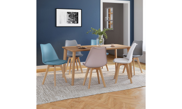 Chaises Nordia mix couleurs (blanc