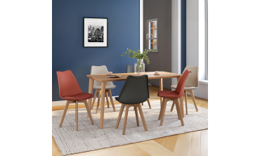 Chaises Nordia mix couleurs (beige