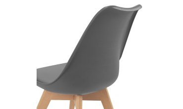 Chaises Nordia mix couleurs (blanc, gris et bleu canard) - lot de 6