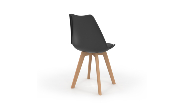 Chaises Nordia mix couleurs (blanc, gris et bleu canard) - lot de 6
