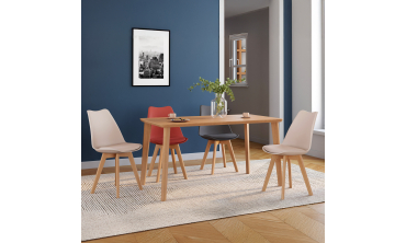 Chaises Nordia mix couleurs (beige