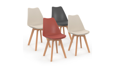  gris et terracotta) - lot de 4