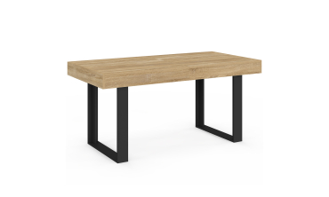 Table à manger extensible Brixton bois et noir 160-200cm