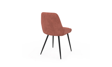 Chaises Olivia velours terracotta pieds métal - lot de 4