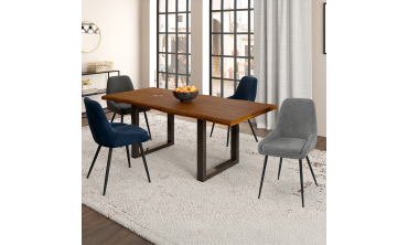 Chaises Olivia velours mix couleurs (gris clair
