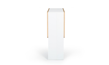 Table à manger dépliable Edi bois et blanc