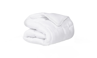 Couette extra chaude blanche 240x260cm anti-acariens - microfibres - 700 g/m2