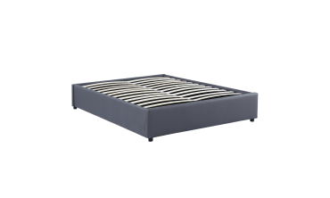 Lit coffre Otta 140x190cm simili cuir gris