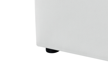 Lit coffre Hanna 140x190cm simili cuir blanc