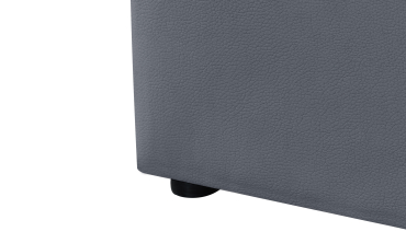 Lit coffre Hanna 160x200cm simili cuir gris