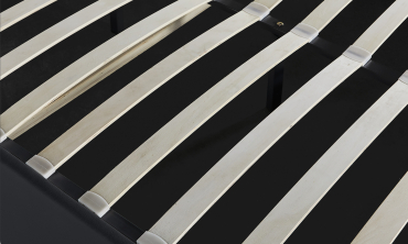 Lit coffre Hanna 140x190cm simili cuir noir