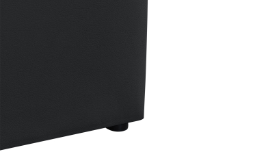Lit coffre Hanna 140x190cm simili cuir noir
