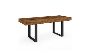 Table à manger extensible Brixton effet bois vieilli 160-200cm