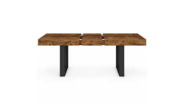 Table à manger extensible Brixton effet bois vieilli 160-200cm