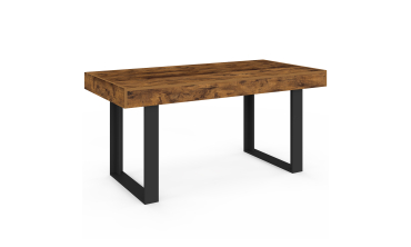 Table à manger extensible Brixton effet bois vieilli 160-200cm