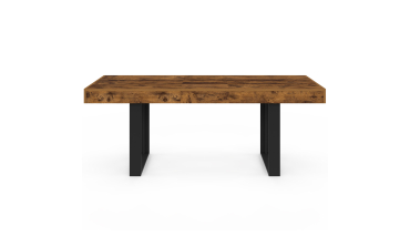 Table à manger extensible Brixton effet bois vieilli 160-200cm