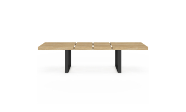 Table à manger extensible Brixton bois et noir 200-300cm