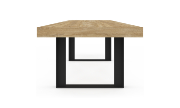 Table à manger extensible Brixton bois et noir 200-300cm