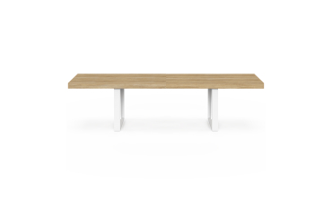Table à manger extensible Brixton bois et blanc 200-300cm