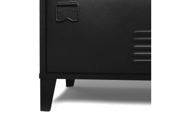 Meuble TV Storen 3 portes en métal noir L113cm