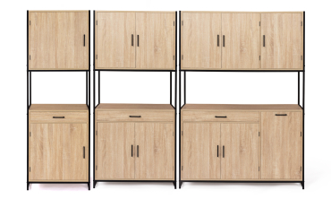 Meuble cuisine Memphis 2 niveaux 60x170cm