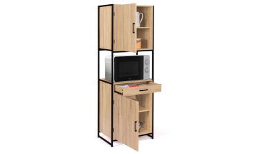 Meuble cuisine Memphis 2 niveaux 60x170cm