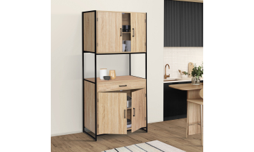 Meuble cuisine Memphis 2 niveaux 80x176cm
