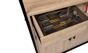Meuble cuisine Memphis 2 niveaux 80x176cm