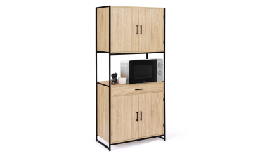 Meuble cuisine Memphis 2 niveaux 80x176cm