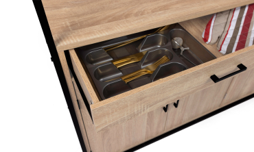 Meuble cuisine Memphis 2 niveaux 120x176cm