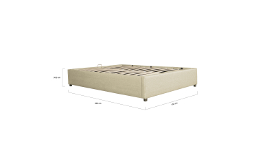 Lit coffre Otta 140x190cm tissu beige