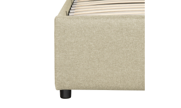 Lit coffre Otta 140x190cm tissu beige