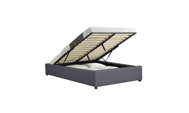 Lit coffre Otta 160x200cm tissu gris