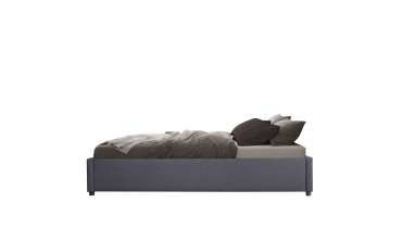 Lit coffre Otta 160x200cm tissu gris