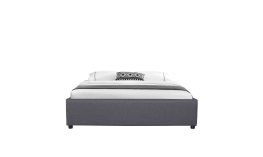 Lit coffre Otta 160x200cm tissu gris