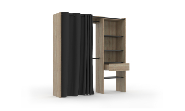 Dressing Aline extensible 120-170cm effet bois