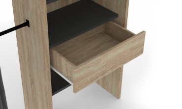 Dressing Aline extensible 120-170cm effet bois