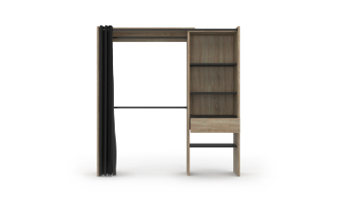 Dressing Aline extensible 120-170cm effet bois