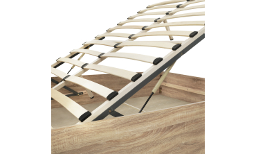 Lit coffre Sicile 140x190cm effet bois naturel