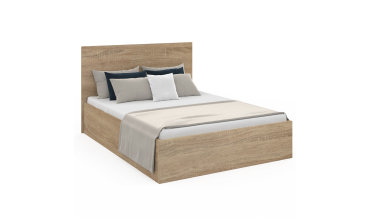 Lit coffre Sicile 140x190cm effet bois naturel