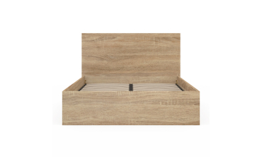 Lit coffre Sicile 160x200cm effet bois naturel