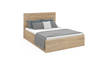 Lit coffre Sicile 160x200cm effet bois naturel