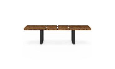 Table à manger extensible Brixton effet bois vieilli 200-300cm