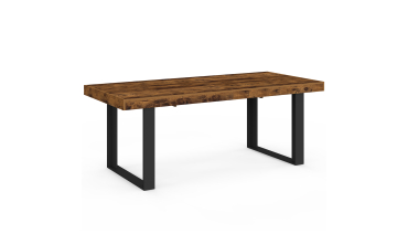 Table à manger extensible Brixton effet bois vieilli 200-300cm